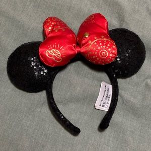 Shanghai Disneyland Minnie Mouse Headband Ears Chinese Lunar Year